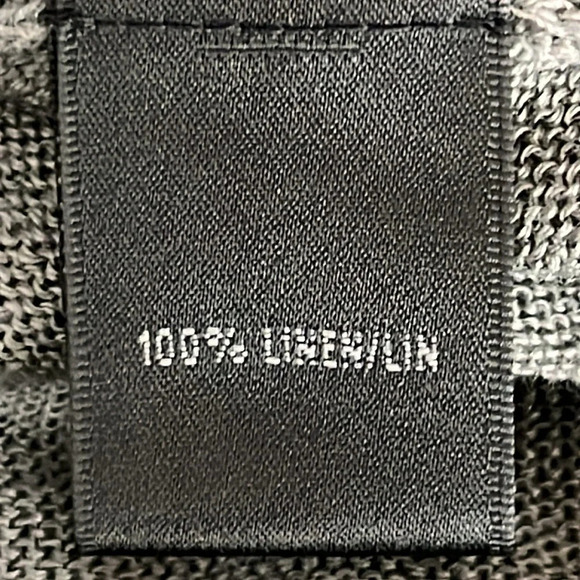 Lafayette 148 100% Linen Batwing V Neck Sweater in Gray - Size Medium - Picture 5 of 6